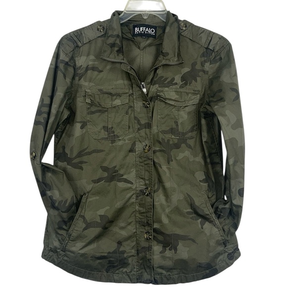 Buffalo David Bitton camouflage military style jacket/ shacket. Size medium GUC - Picture 7 of 14